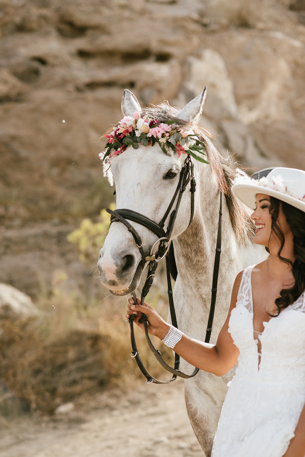 novia con caballo